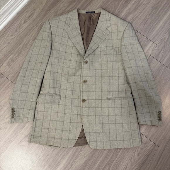 Zaharoff Basileia Sport Coat / Blazer Grid / Plaid PatternMen’s 46L